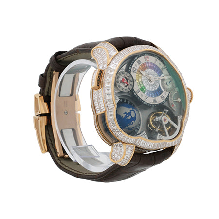 Greubel Forsey GMT型號 Earth 長方形切割 Diamond Rose Gold Edition
