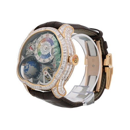 Greubel Forsey GMT型號 Earth 長方形切割 Diamond Rose Gold Edition