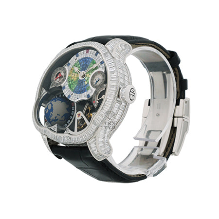Greubel Forsey GMT型號 Earth 長方形切割 Diamond White Gold Edition
