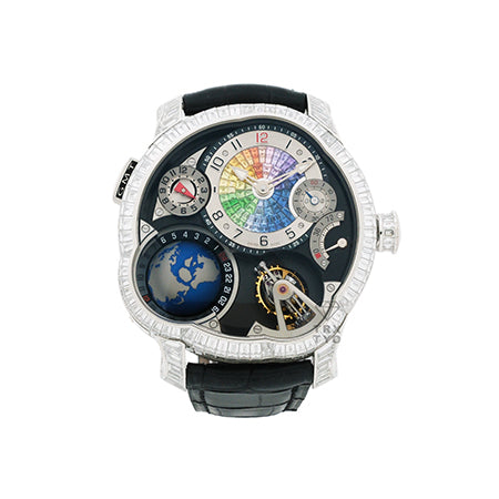 Greubel Forsey GMT型號 Earth 長方形切割 Diamond Edition black