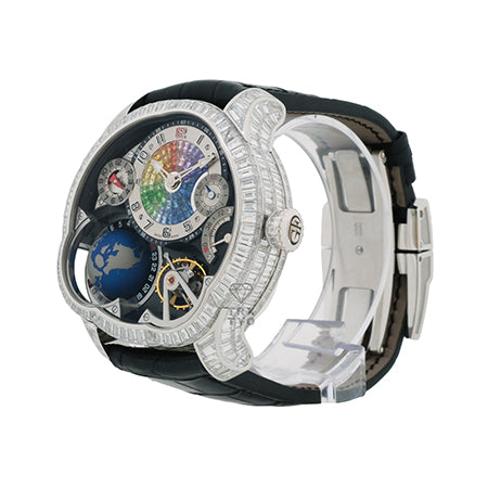 Greubel Forsey GMT型號 Earth 長方形切割 Diamond Edition black