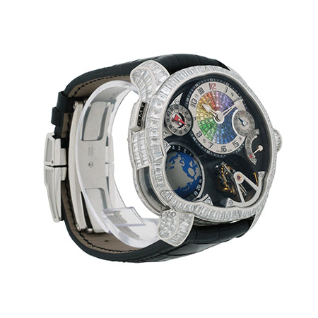 Greubel Forsey GMT型號 Earth 長方形切割 Diamond Edition black