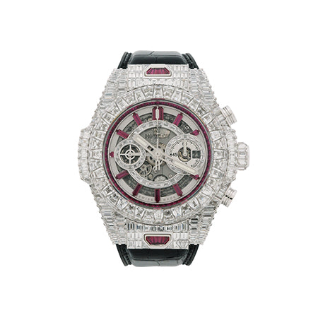Hublot 宇舶 Unico 高級珠寶 全鑲長方形鑽石 & 紅寶石