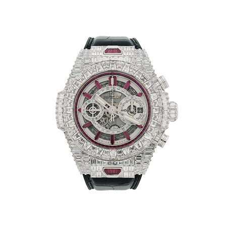 Hublot 宇舶 Unico 高級珠寶 全鑲長方形鑽石 & 紅寶石